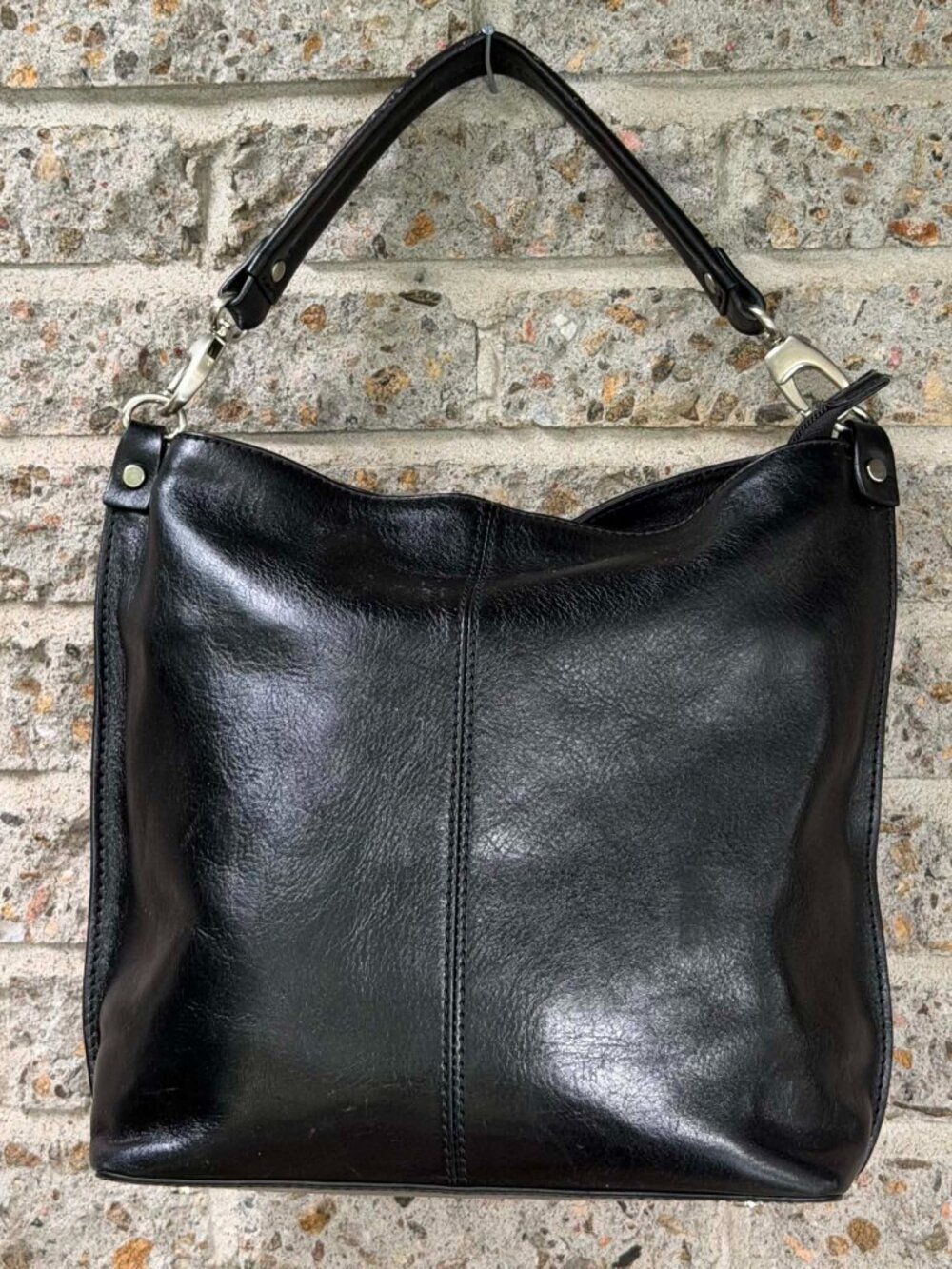 Salamander France Black Genuine Leather Shoulder Bag